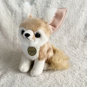 Aurora Miyoni Fennec Sand Fox Plush Stuffed Animal Tan White Realistic 10” Zoo